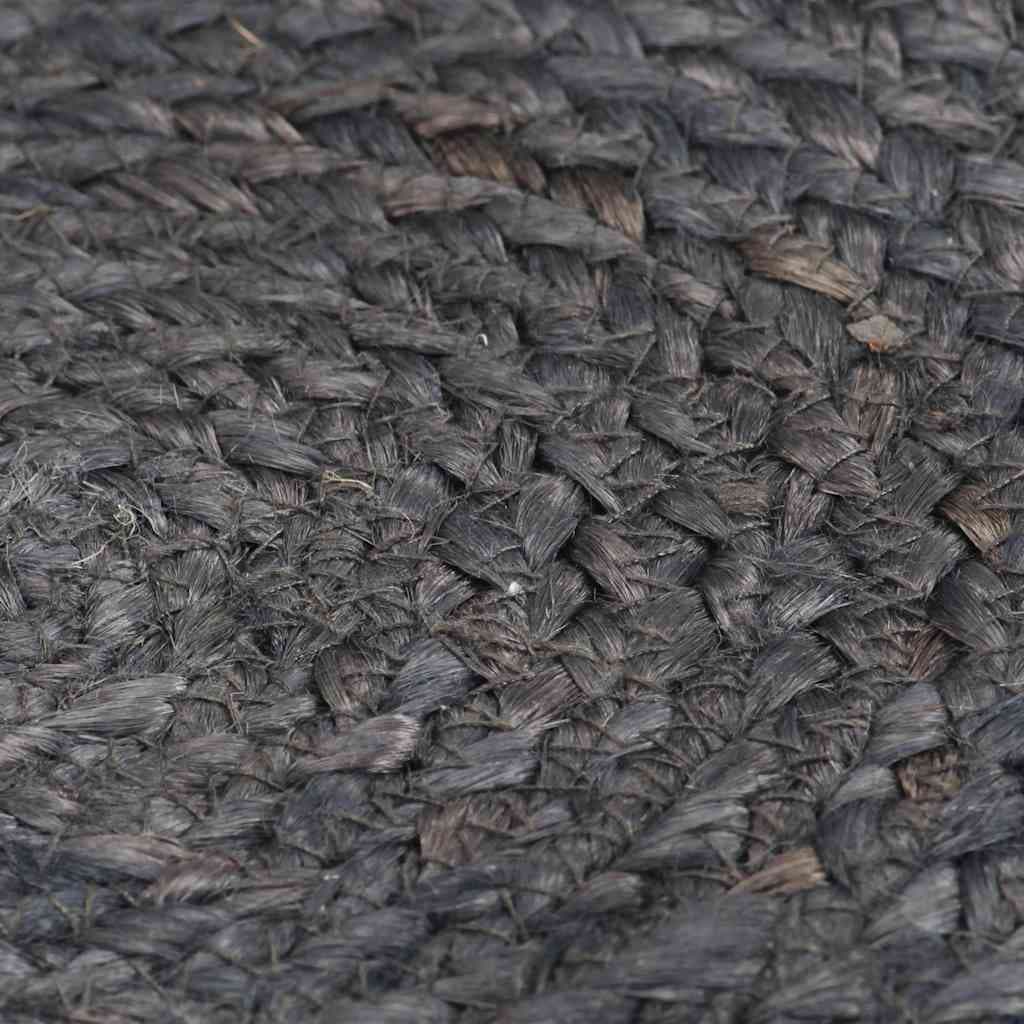 vidaXL Bordstabletter 4 st mörkgrå 38 cm rund jute