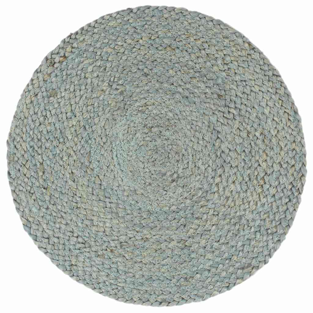 vidaXL Bordstabletter 4 st olivgrön 38 cm rund jute