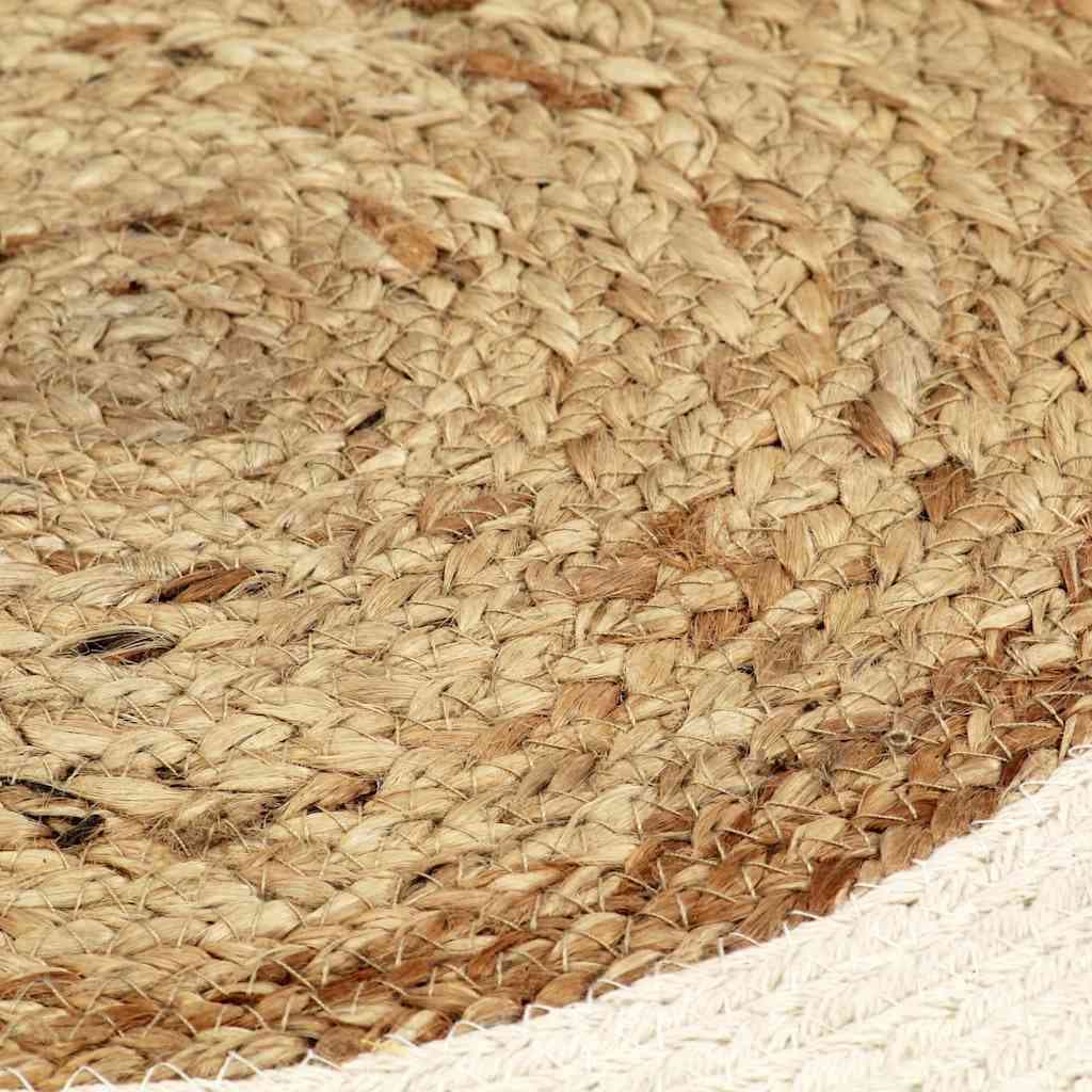 vidaXL Bordstabletter 4 st naturlig 38 cm rund jute och bomull