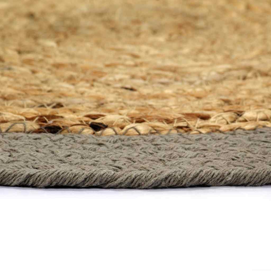 vidaXL Bordstabletter 4 st naturlig och grå 38 cm jute och bomull