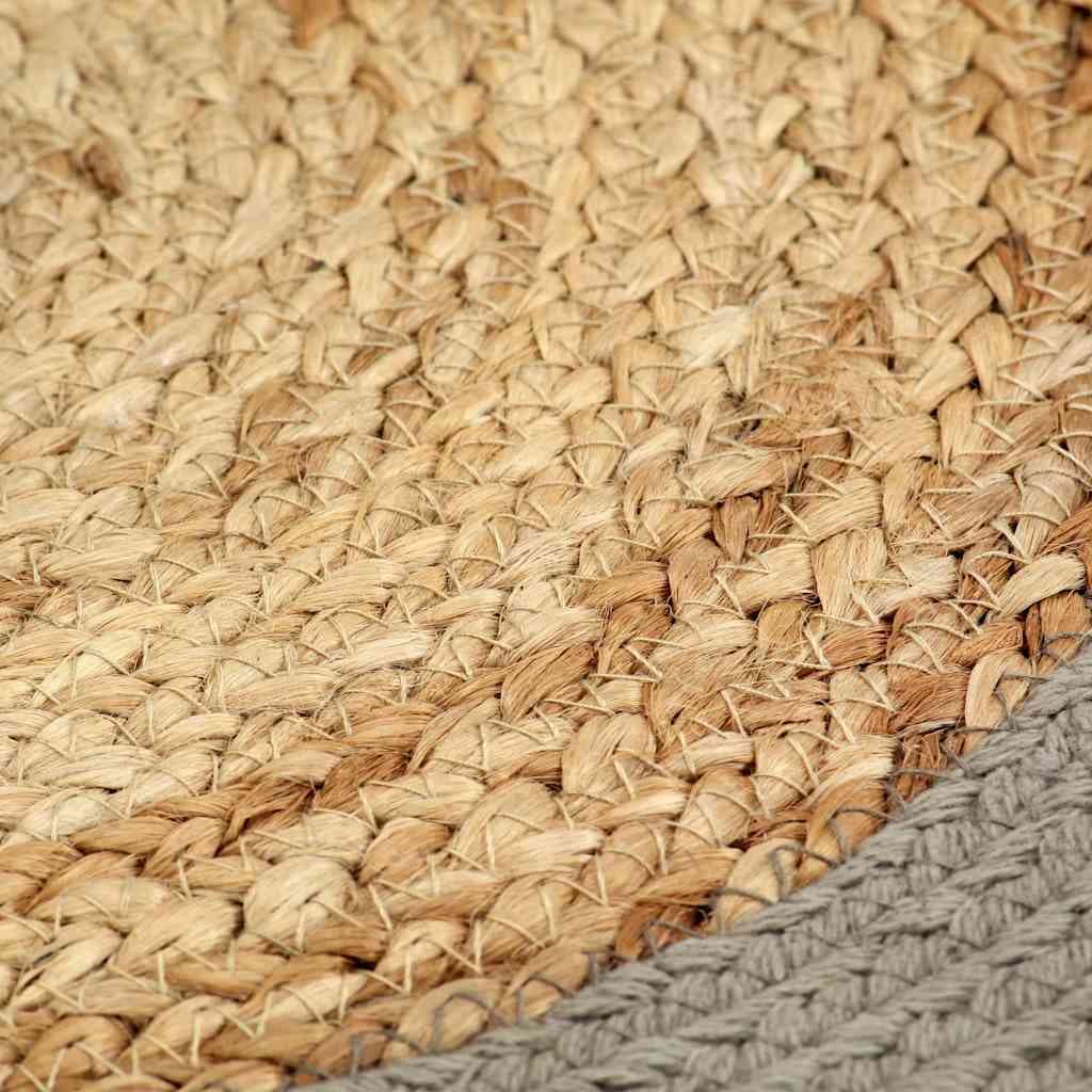 vidaXL Bordstabletter 4 st naturlig och grå 38 cm jute och bomull
