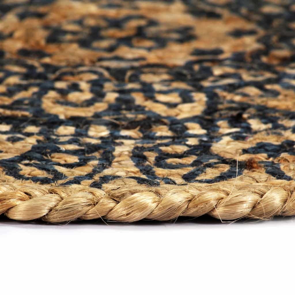 vidaXL Bordstabletter 4 st mörkblå 38 cm rund jute