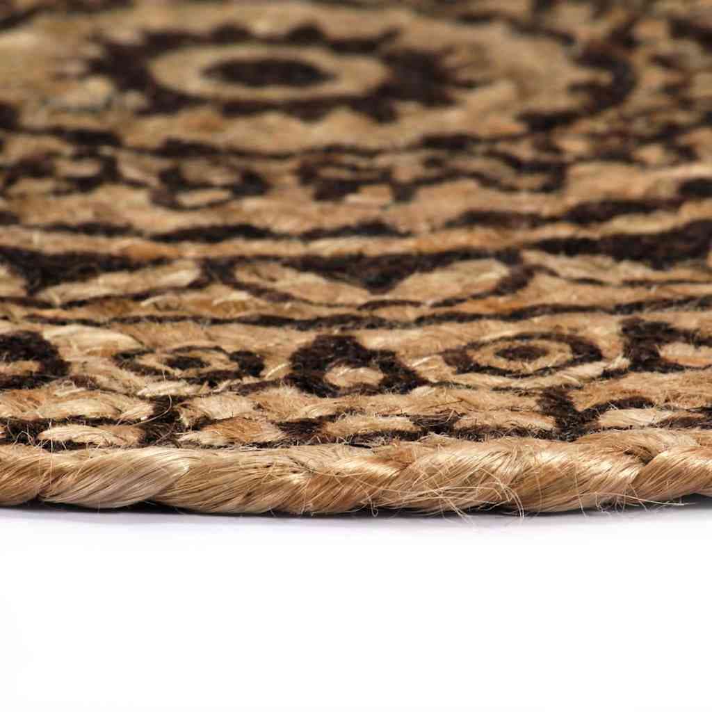 vidaXL Bordstabletter 4 st mörkbrun 38 cm rund jute