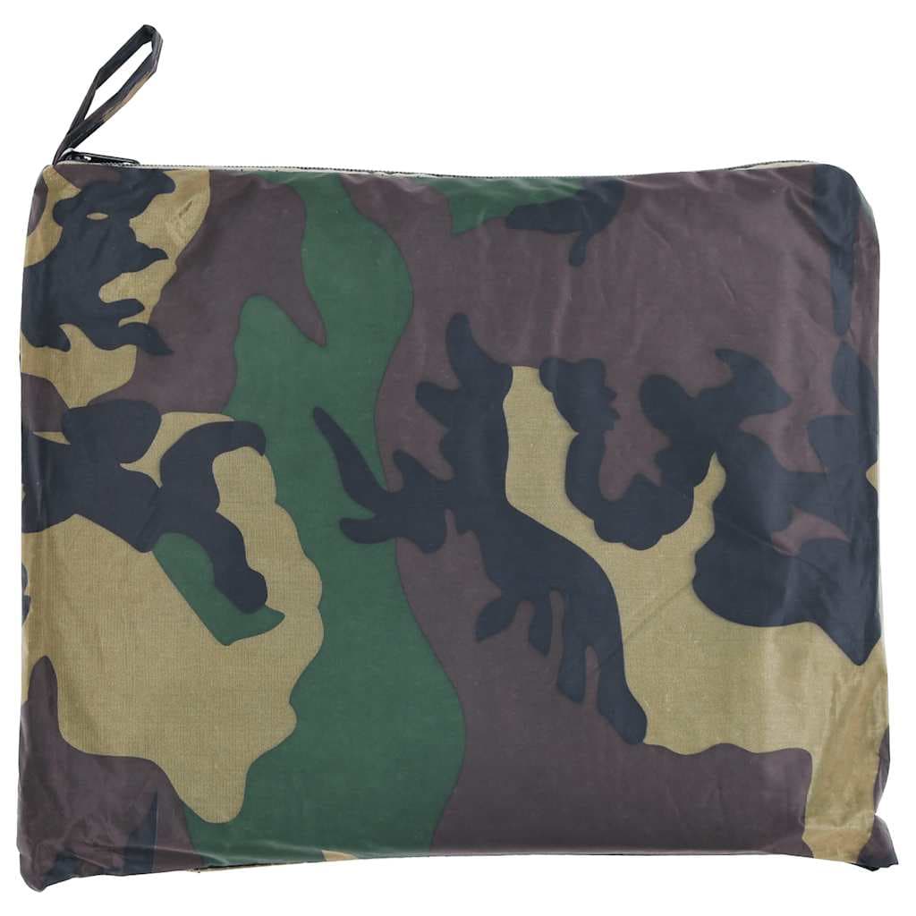 vidaXL Regnställ med Huva Herrar Tvådelat Camouflage L