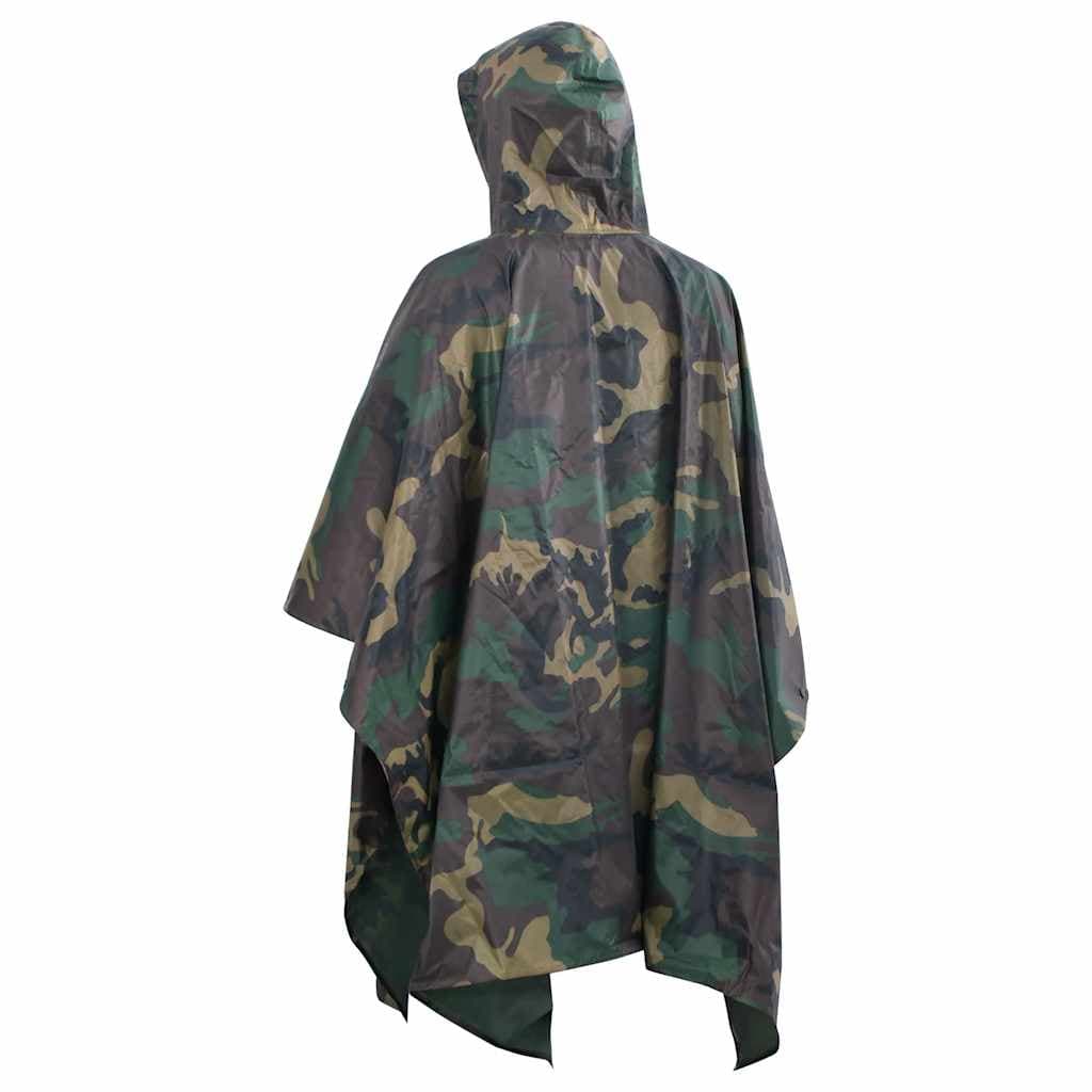 vidaXL Regnponcho i kamouflage