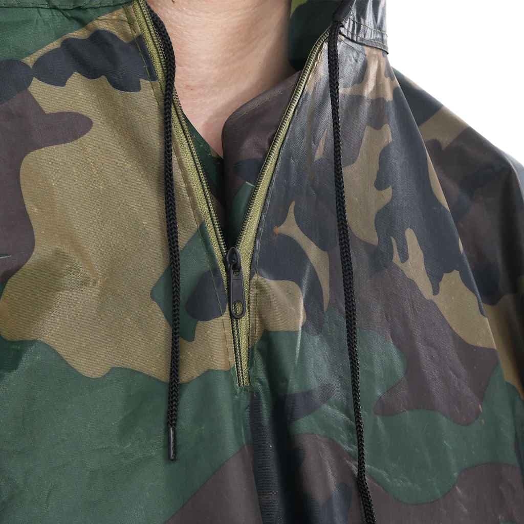 vidaXL Regnponcho i kamouflage