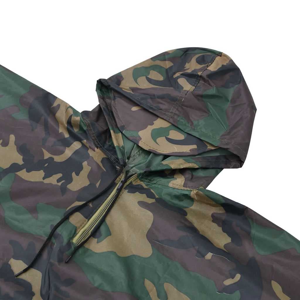 vidaXL Regnponcho i kamouflage