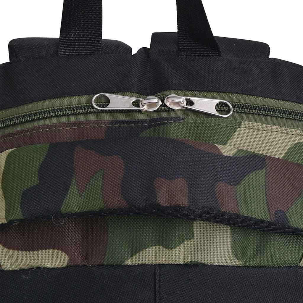 vidaXL Skolryggsäck 40 L svart och kamouflage