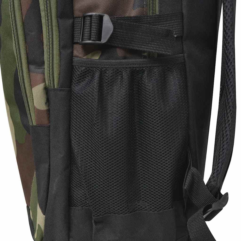 vidaXL Skolryggsäck 40 L svart och kamouflage