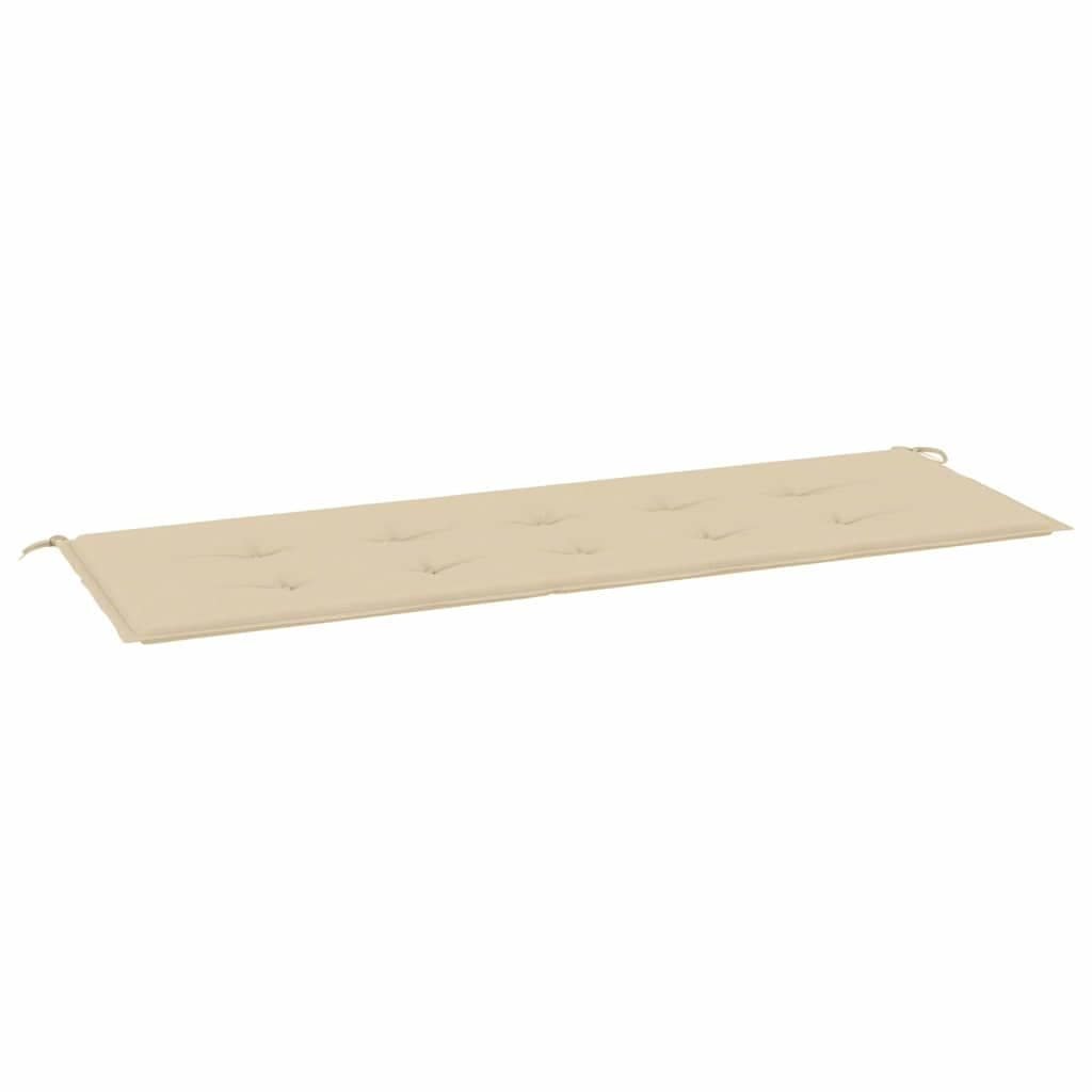 vidaXL Bänkdyna för trädgården taupe 150x50x3 cm oxfordtyg