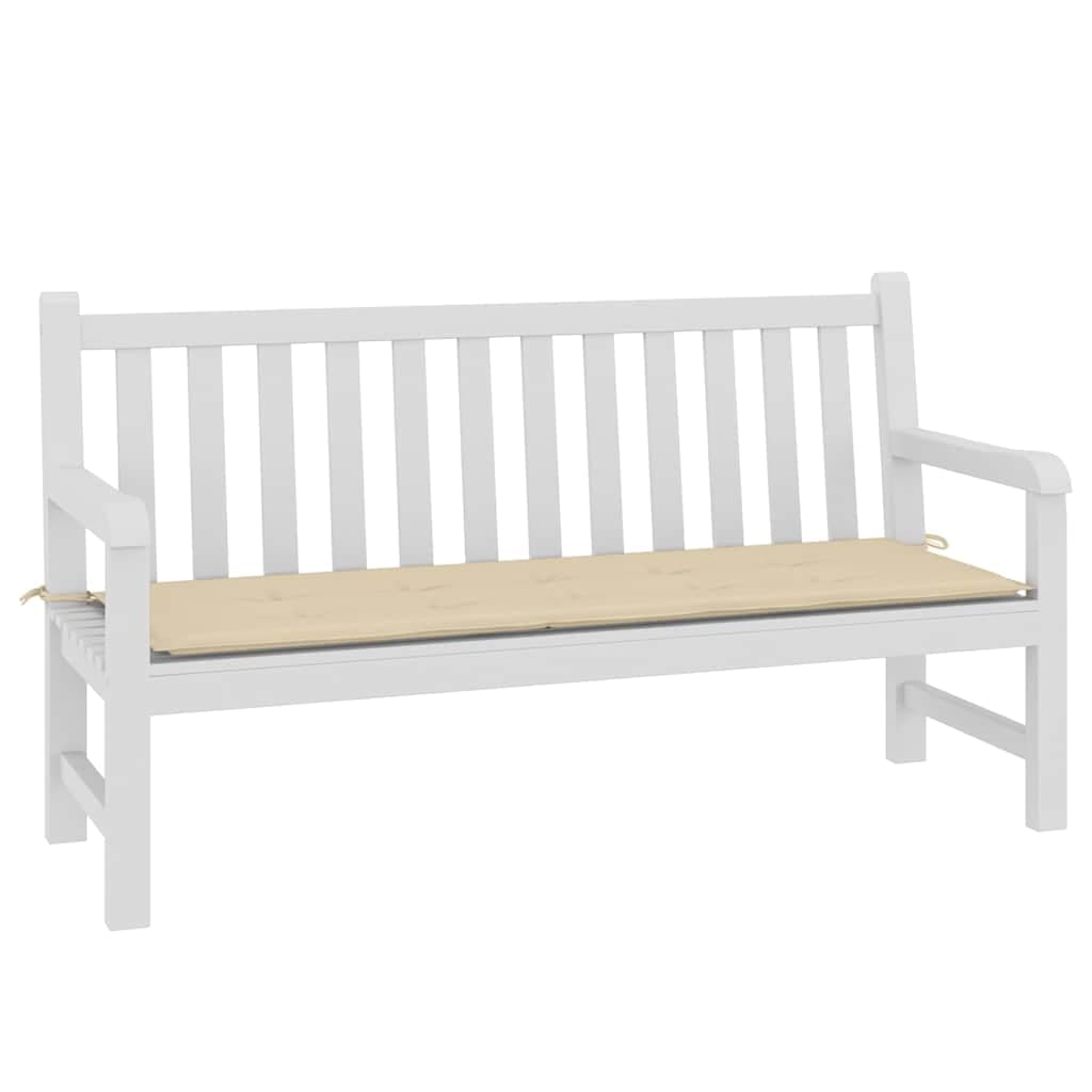 vidaXL Bänkdyna för trädgården taupe 150x50x3 cm oxfordtyg