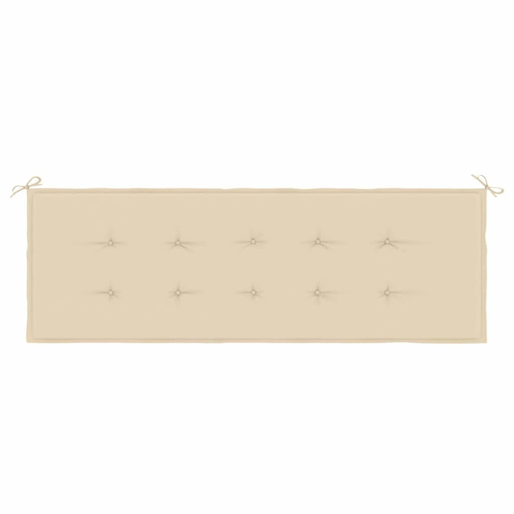 vidaXL Bänkdyna för trädgården taupe 150x50x3 cm oxfordtyg