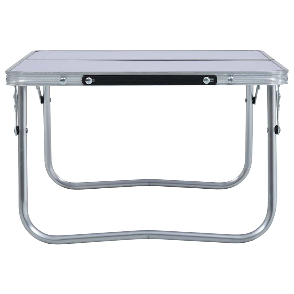 vidaXL Hopfällbart campingbord vit aluminium 60x40 cm