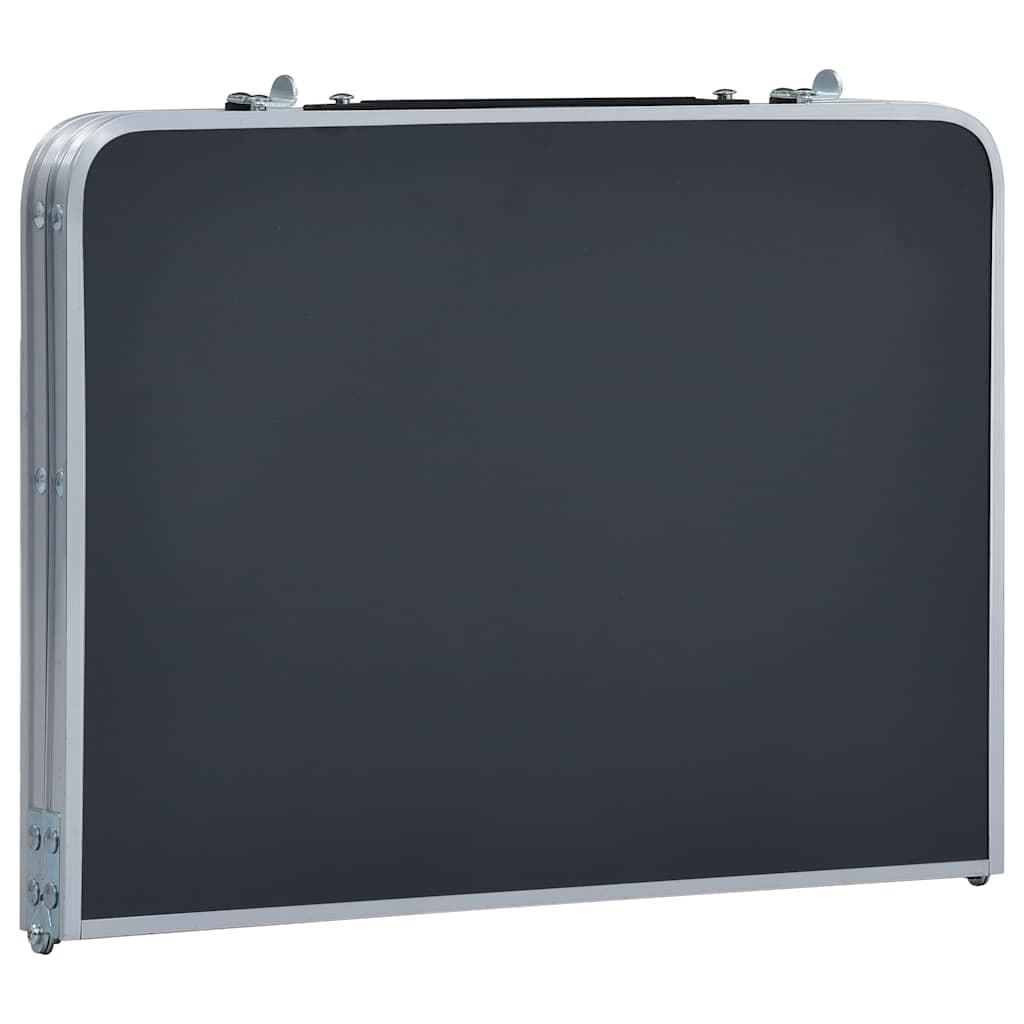 vidaXL Hopfällbart campingbord grå aluminium 60x40 cm