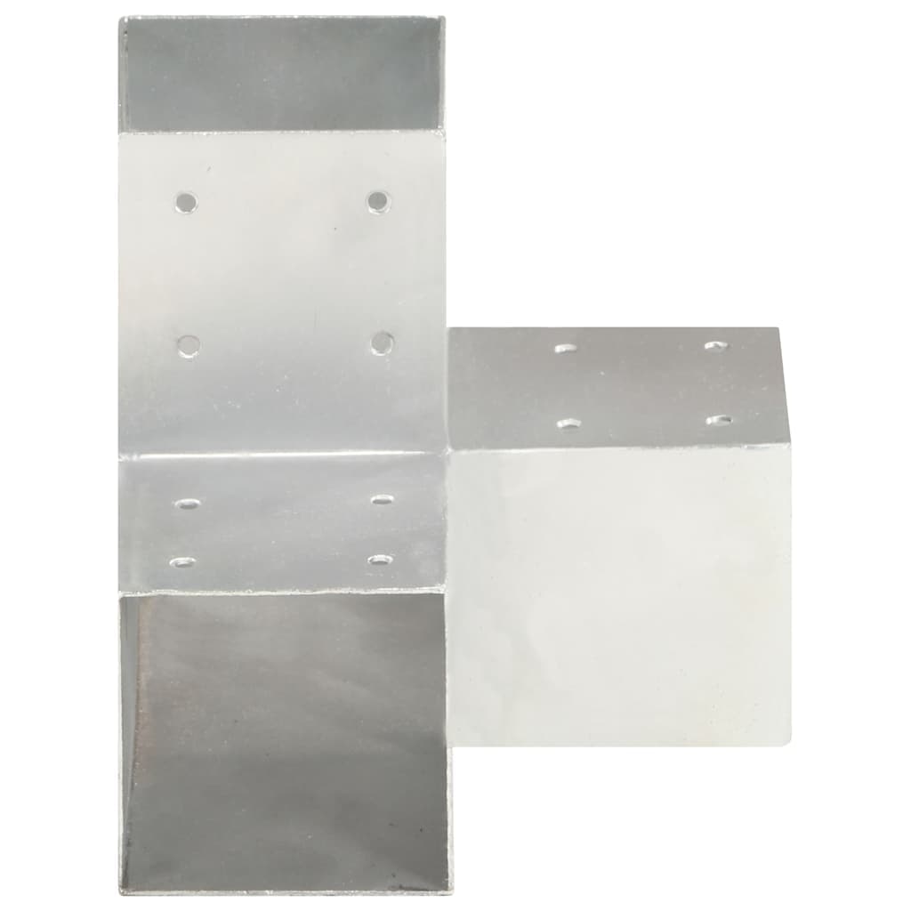 vidaXL Stolpbeslag Y-form galvaniserad metall 91x91 mm