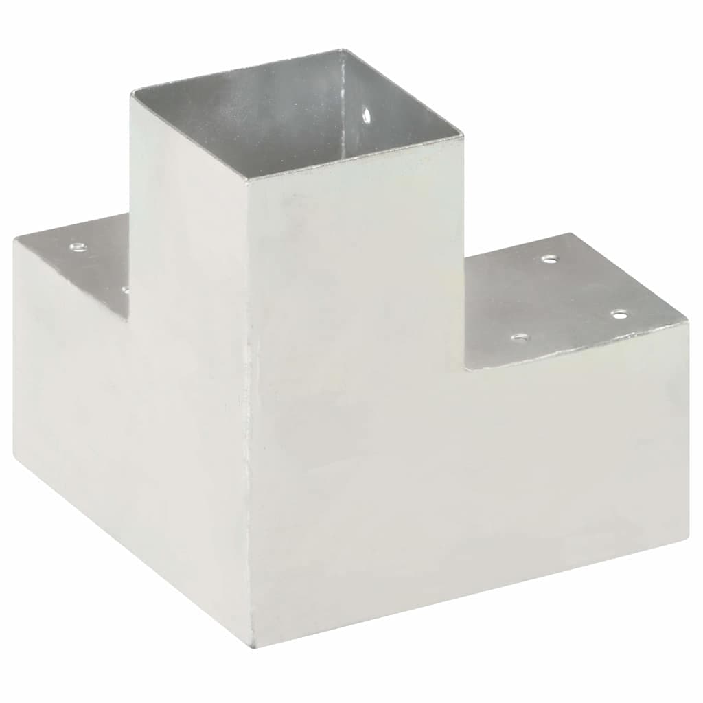 vidaXL Stolpbeslag Y-form galvaniserad metall 91x91 mm
