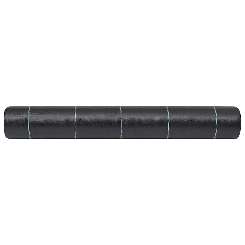 vidaXL Ogräsmatta svart 2x5 m PP