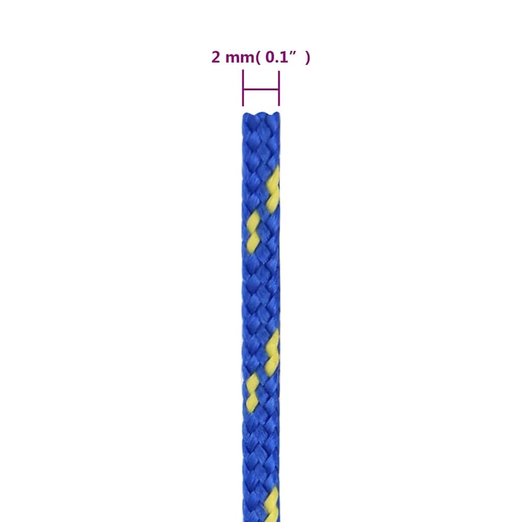 vidaXL Båtlina blå 2 mm 50 m polypropen