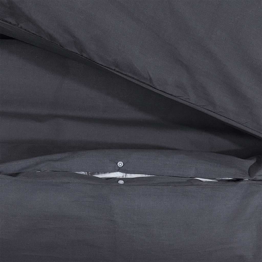 vidaXL Påslakanset svart och vit 140x200 cm bomull