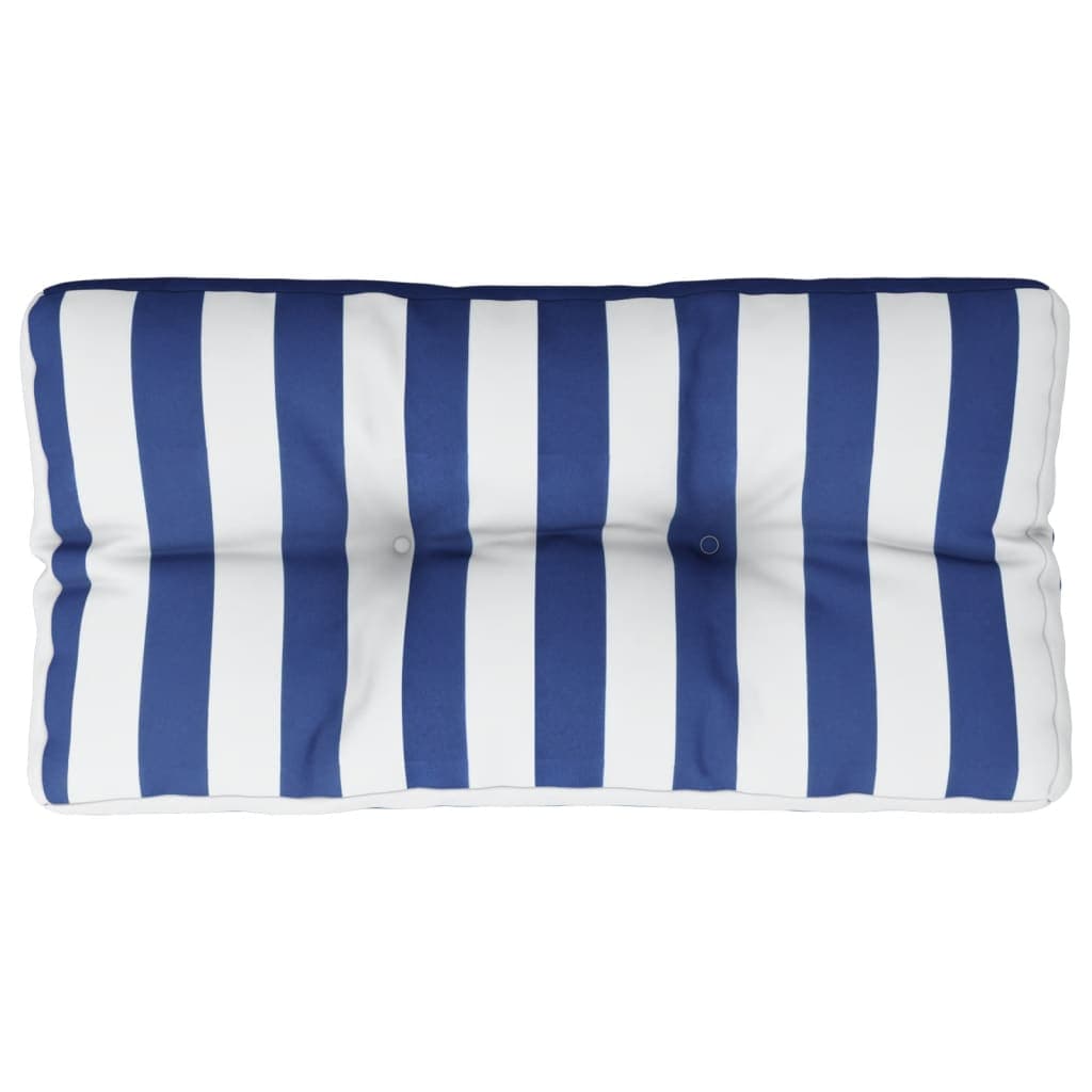 vidaXL Palldyna blå&vit randig 80x40x12 cm tyg