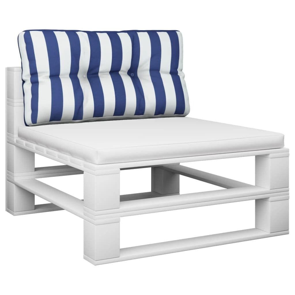 vidaXL Palldyna blå&vit randig 80x40x12 cm tyg