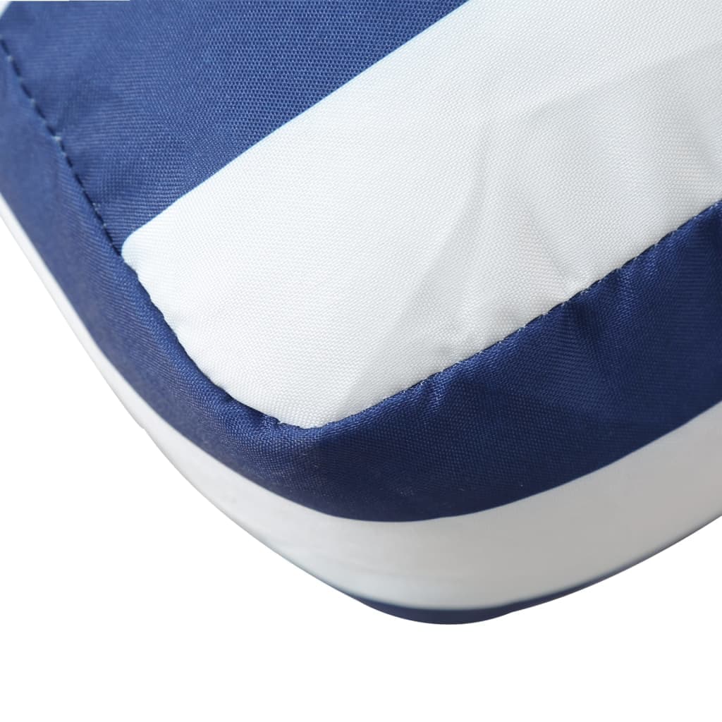 vidaXL Palldyna blå&vit randig 80x40x12 cm tyg