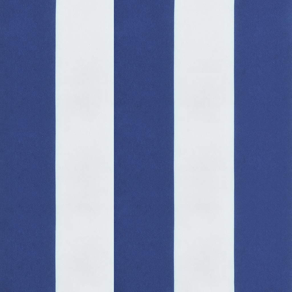 vidaXL Bänkdyna blå&vit randig 200x50x3 cm oxfordtyg