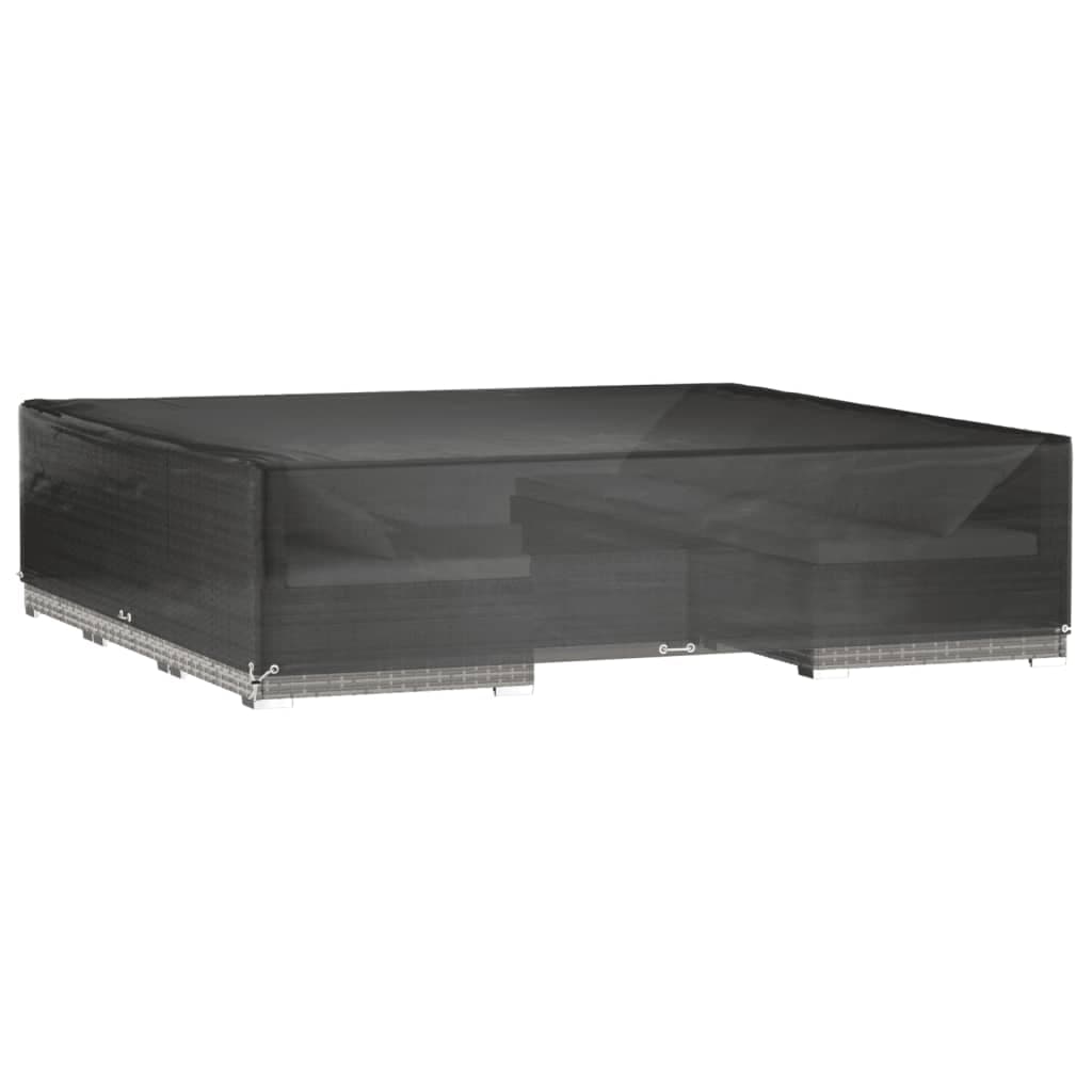 vidaXL Överdrag för trädgårdsmöbler 16 ölj. 240x240x55 cm fyrkantig