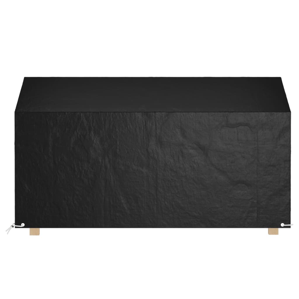 vidaXL Överdrag för trädgårdsbänk 12 öljetter 210x70x70/88 cm polyeten