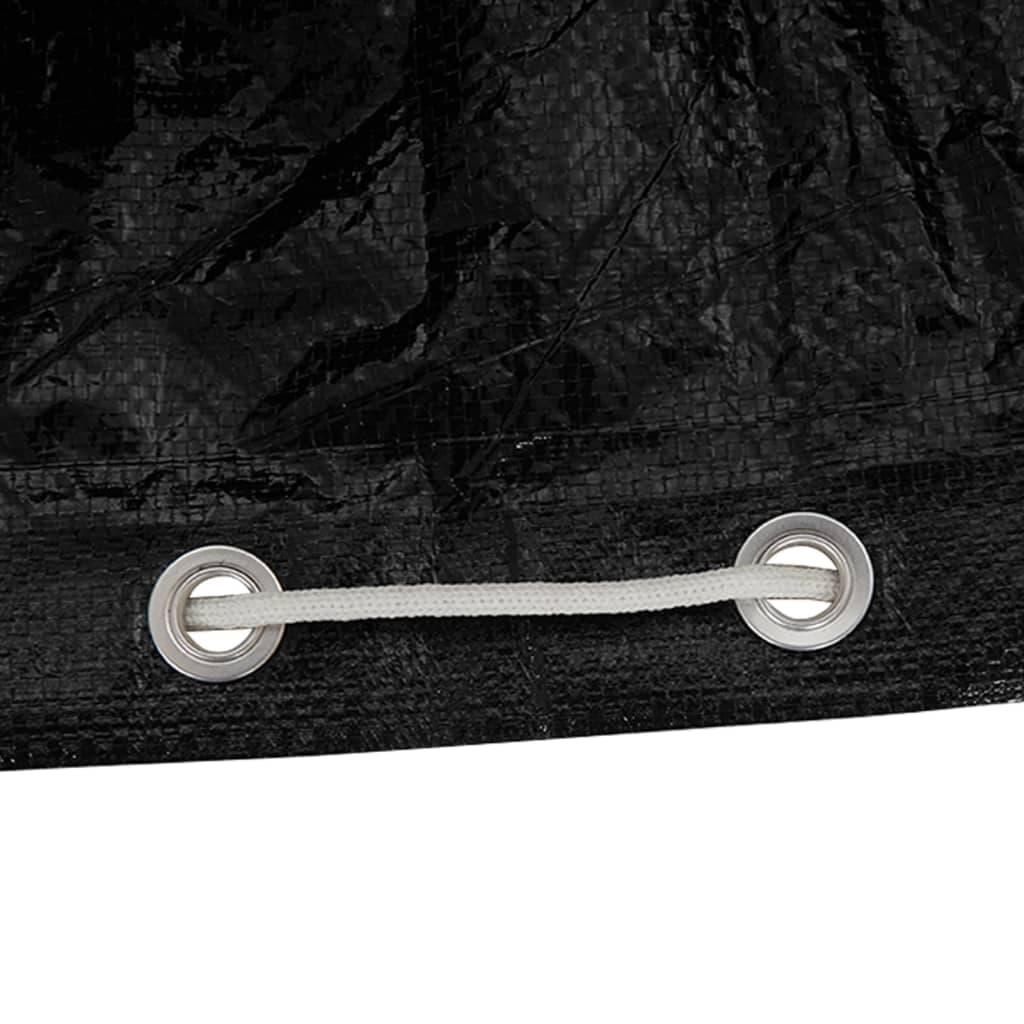 vidaXL Överdrag för trädgårdsbänk 12 öljetter 210x70x70/88 cm polyeten