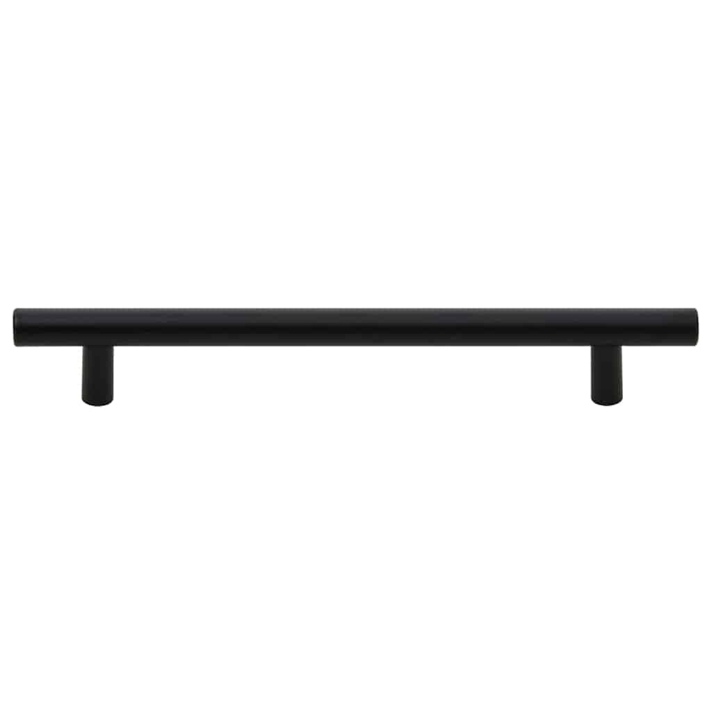 vidaXL Skåphandtag 10 st svart centrumavstånd 160 mm total längd 224 mm rostfritt stål