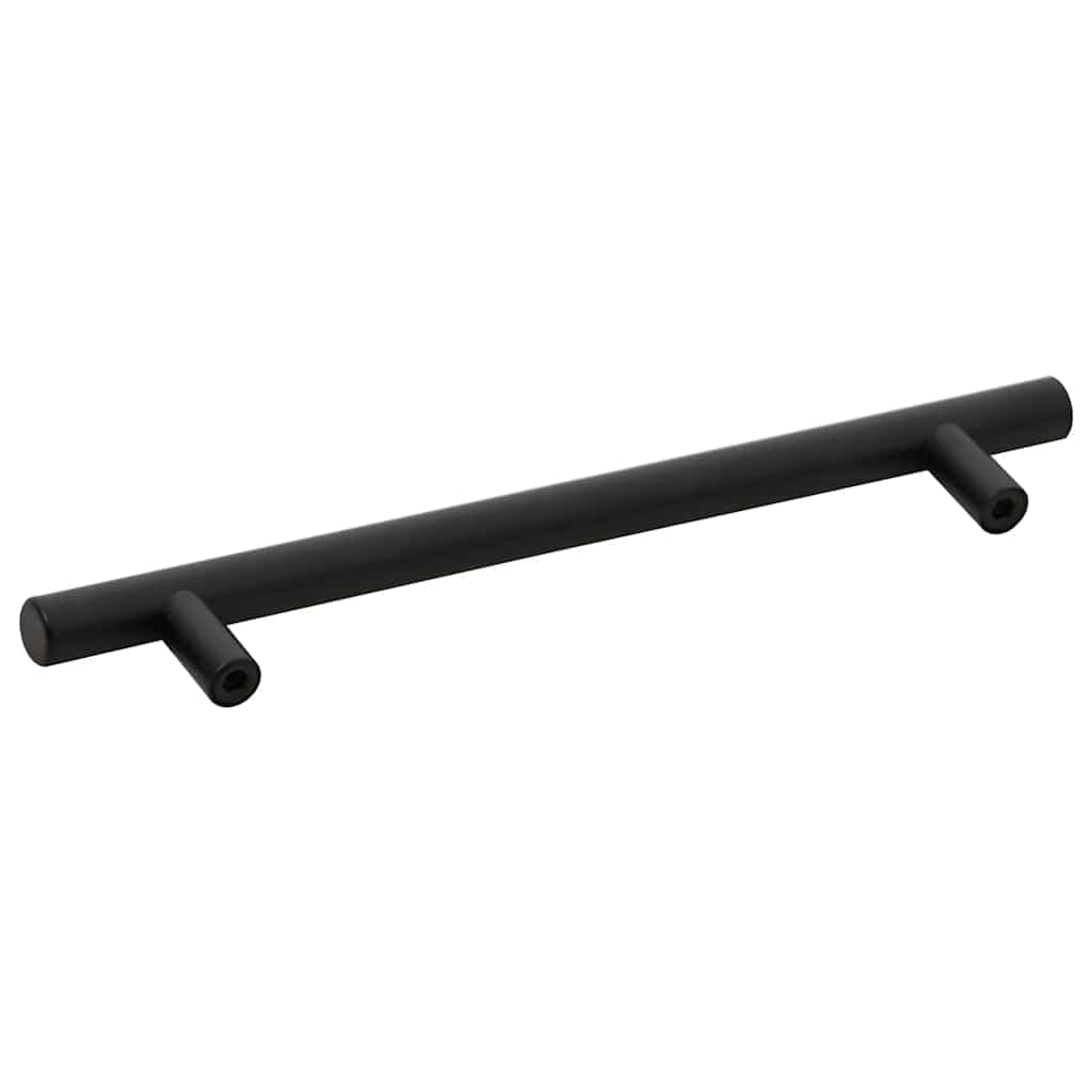 vidaXL Skåphandtag 10 st svart centrumavstånd 160 mm total längd 224 mm rostfritt stål