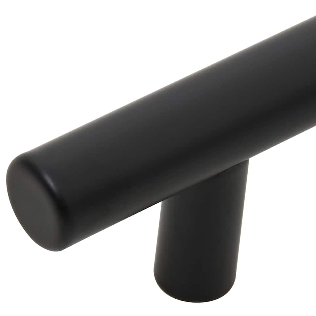 vidaXL Skåphandtag 10 st svart centrumavstånd 160 mm total längd 224 mm rostfritt stål