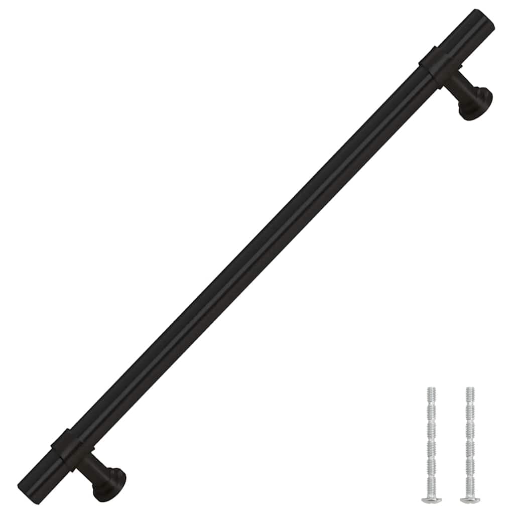 vidaXL Skåphandtag 5 st svart 192 mm rostfritt stål