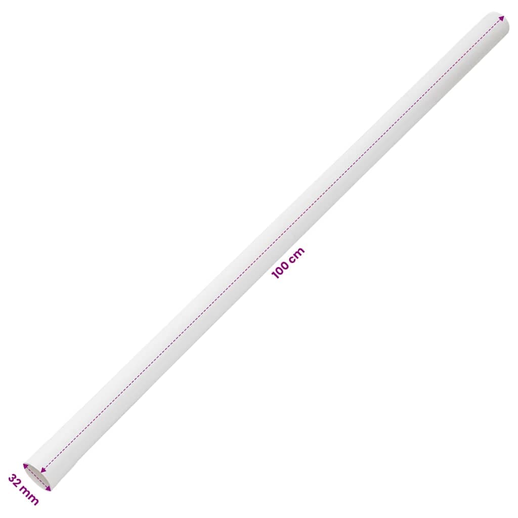 vidaXL Kabelkanal med klämmor Ø32 mm 10 m PVC