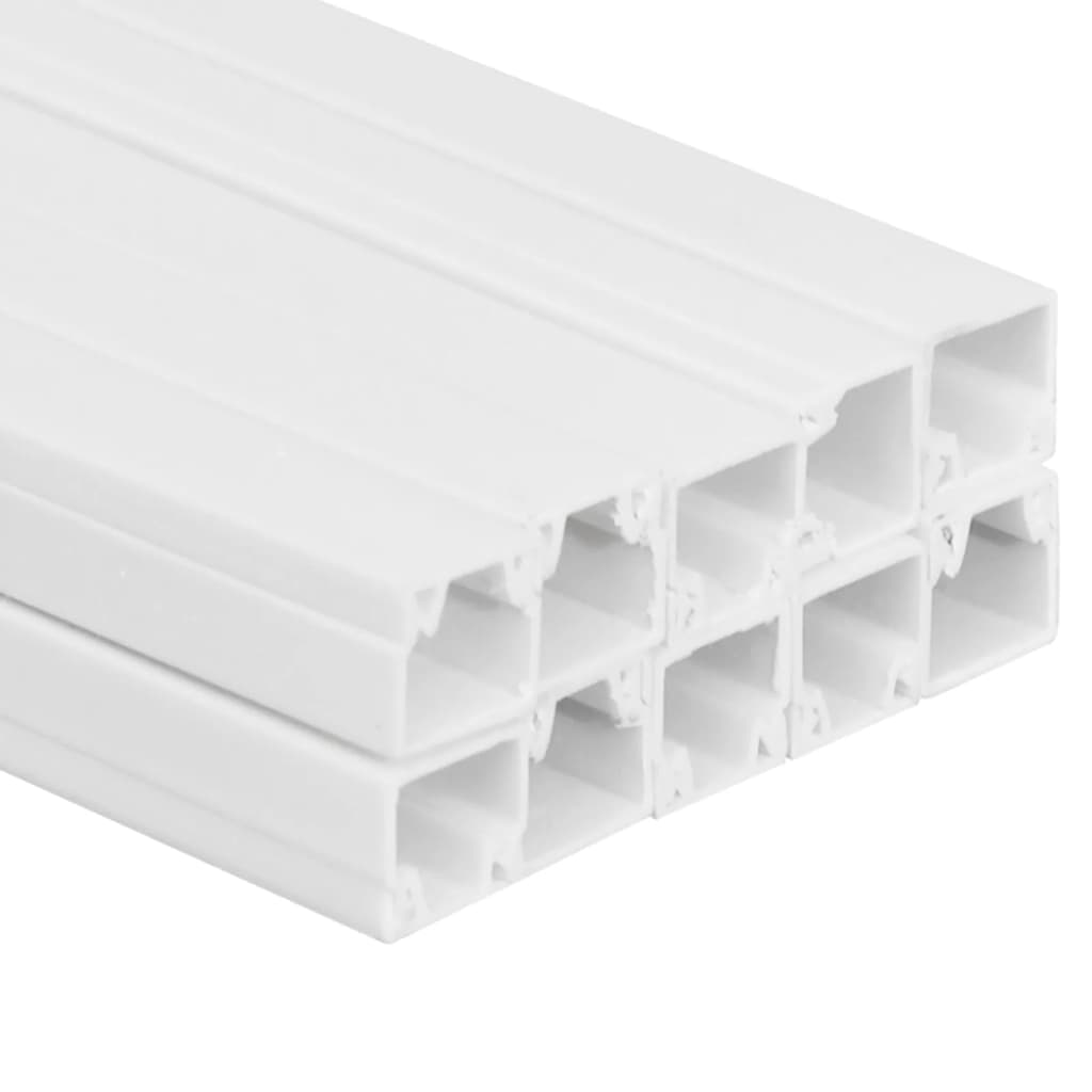 vidaXL Kabelkanal 15x10 mm 10 m PVC