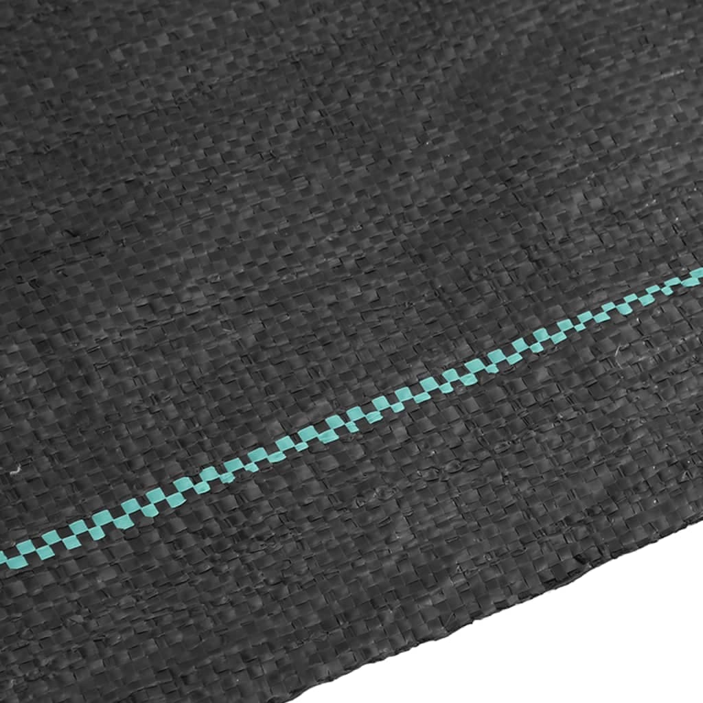 vidaXL Ogräsmatta svart 0,5x25 m PP