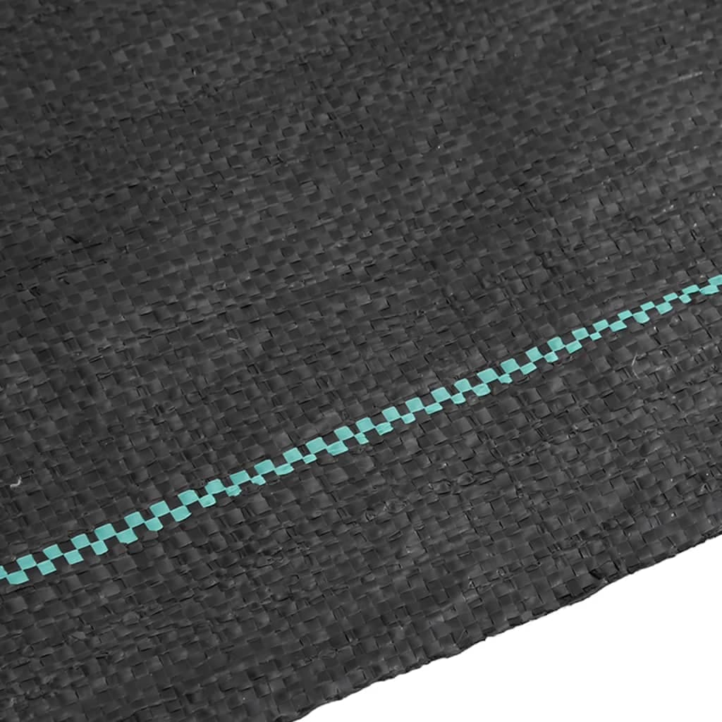 vidaXL Ogräsmembran svart 0,5x50 m PP