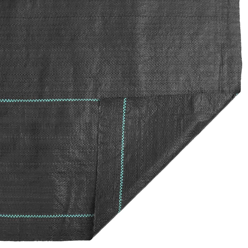 vidaXL Ogräsmembran svart 0,5x50 m PP