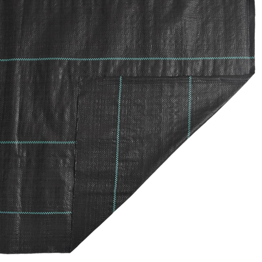 vidaXL Ogräsmatta svart 4x5 m PP