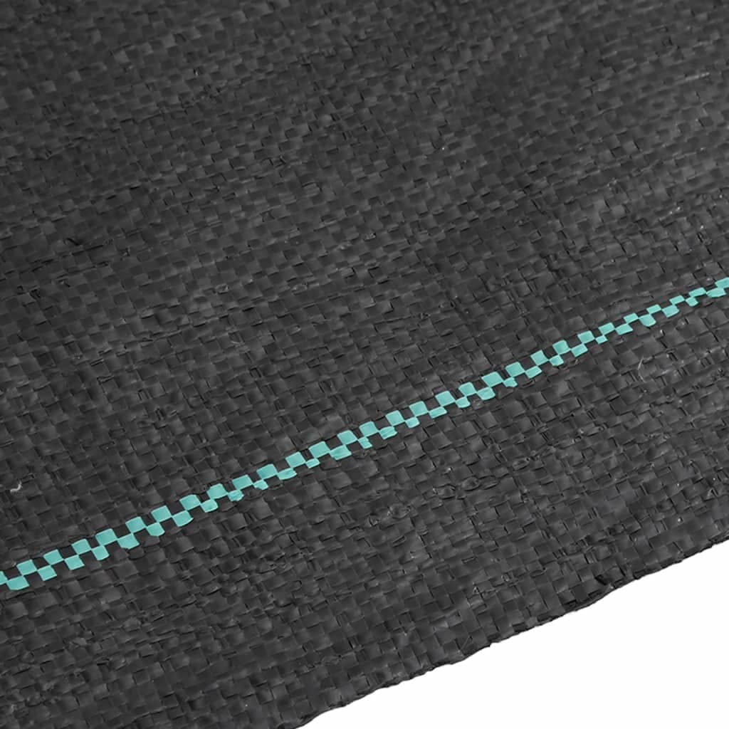 vidaXL Ogräsmatta svart 0,5x10 m PP