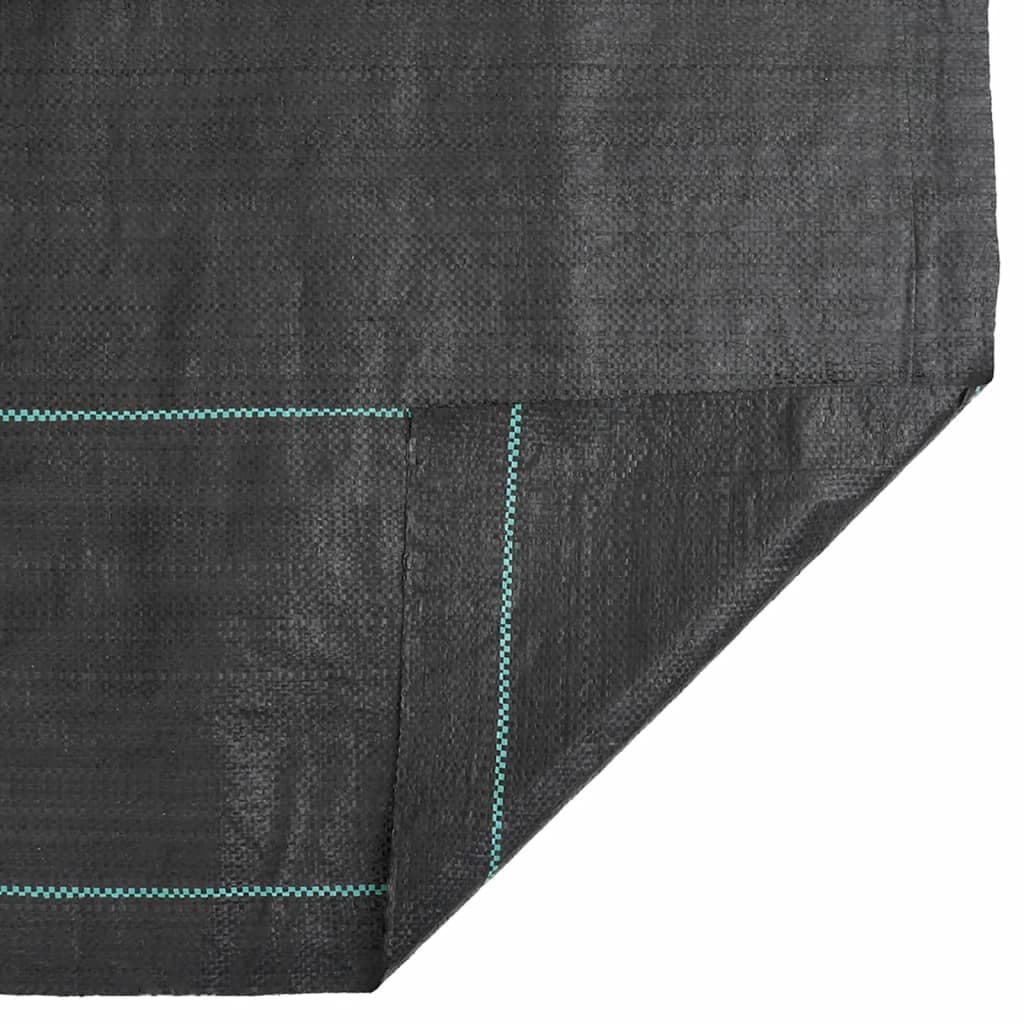 vidaXL Ogräsmatta svart 0,5x25 m PP