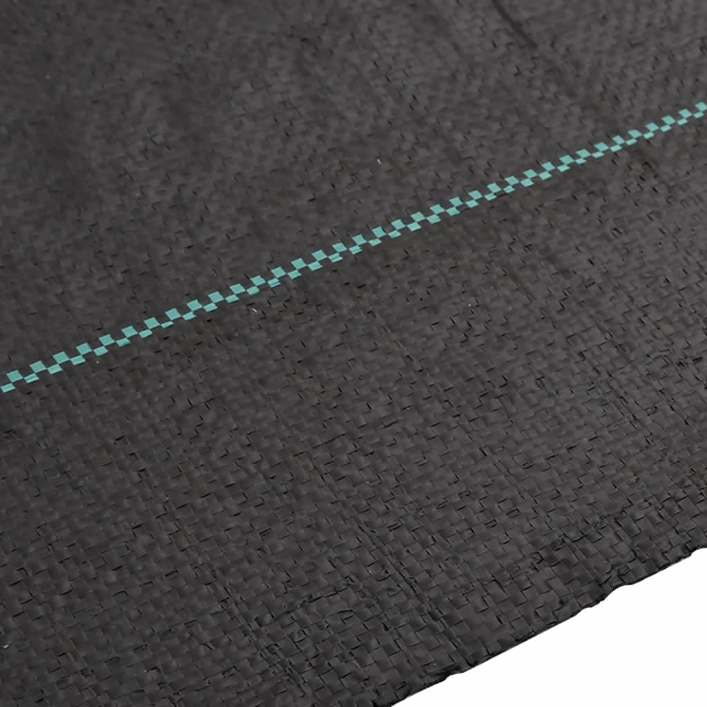 vidaXL Ogräsmatta svart 1x10 m PP