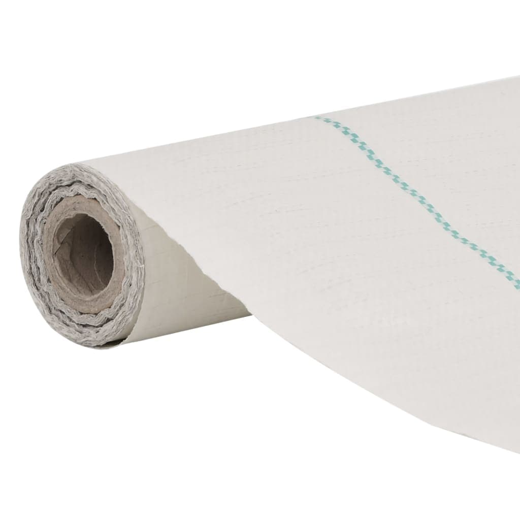 vidaXL Ogräsmatta vit 0,5x10 m PP