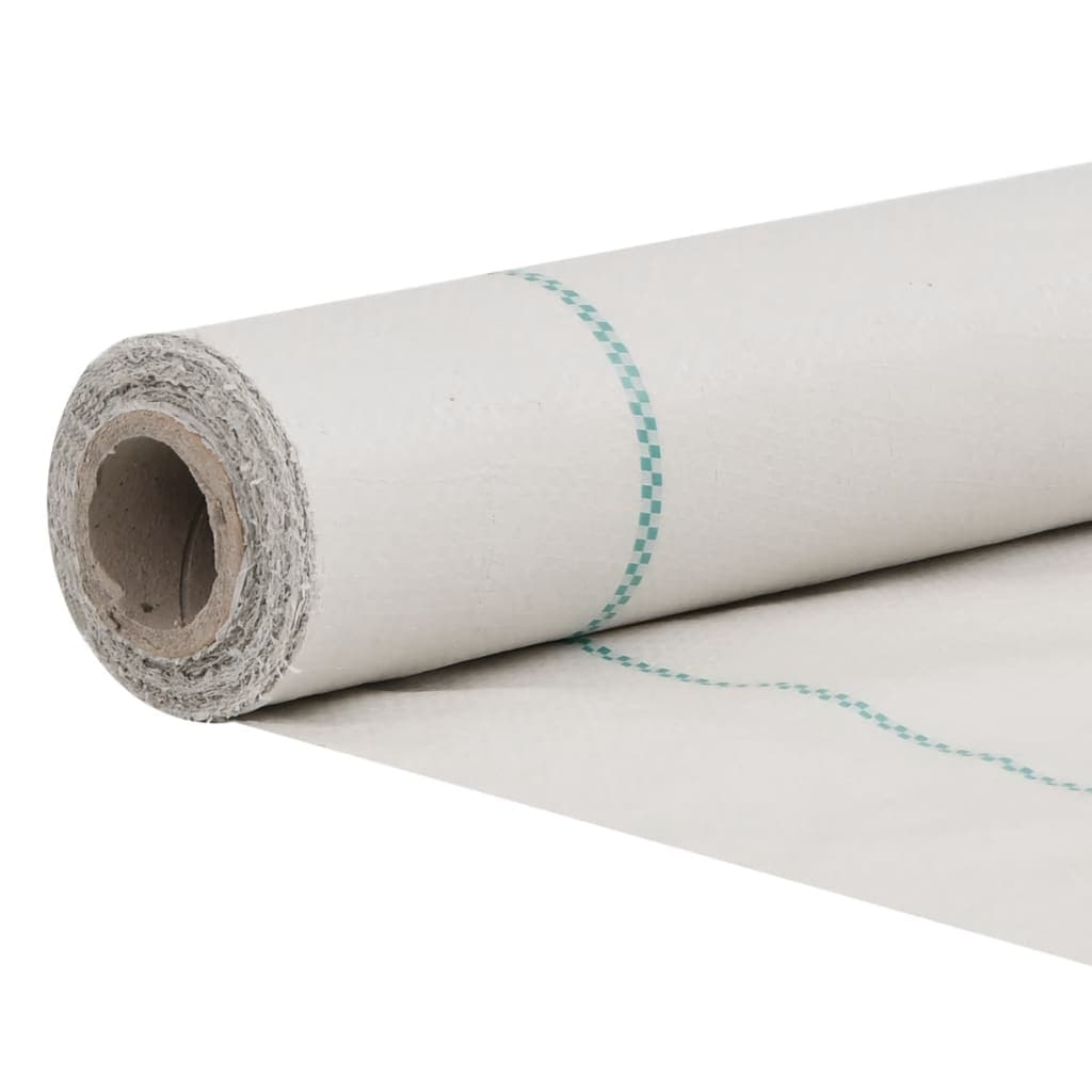 vidaXL Ogräsmatta vit 1x10 m PP