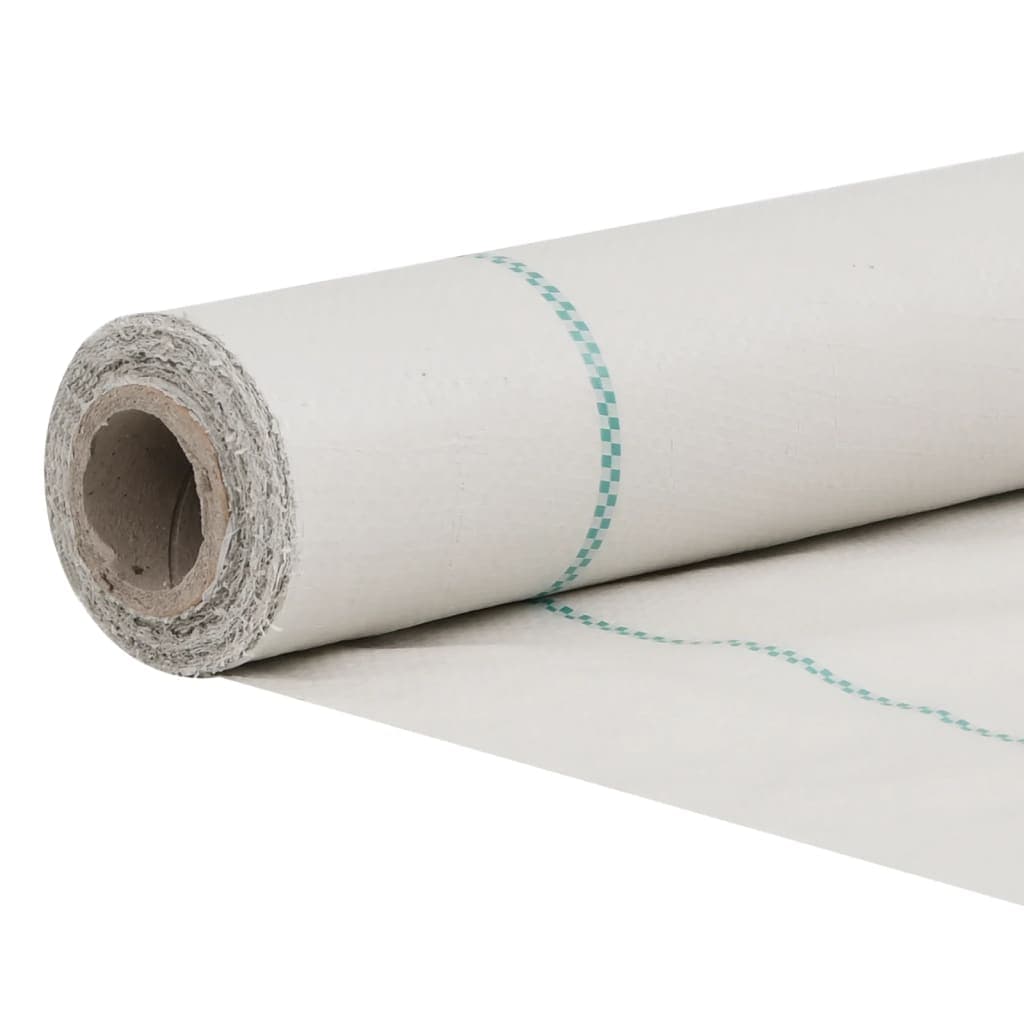 vidaXL Ogräsmatta vit 1x25 m PP