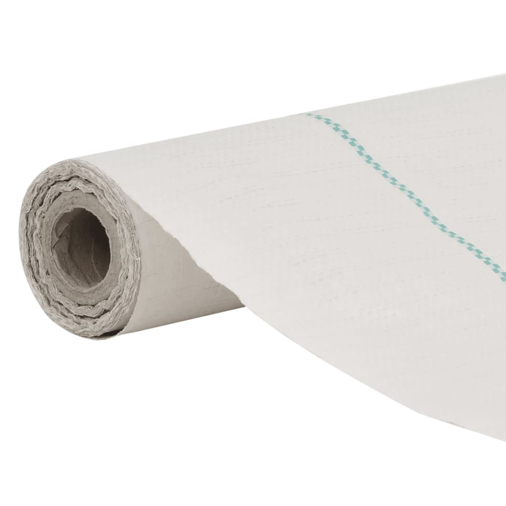 vidaXL Ogräsmatta vit 2x10 m PP
