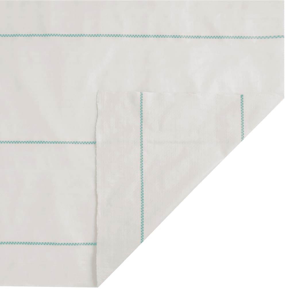 vidaXL Ogräsmatta vit 2x10 m PP
