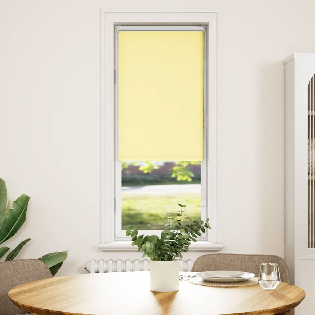vidaXL Rullgardin mörkläggningsgul 40x150 cm tyg bredd 35,7 cm