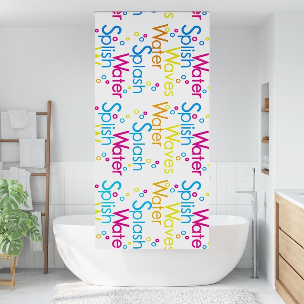 vidaXL Rullgardin för dusch 90x240 cm tyg bredd 86 cm